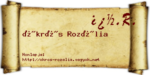 Ökrös Rozália névjegykártya