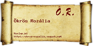 Ökrös Rozália névjegykártya